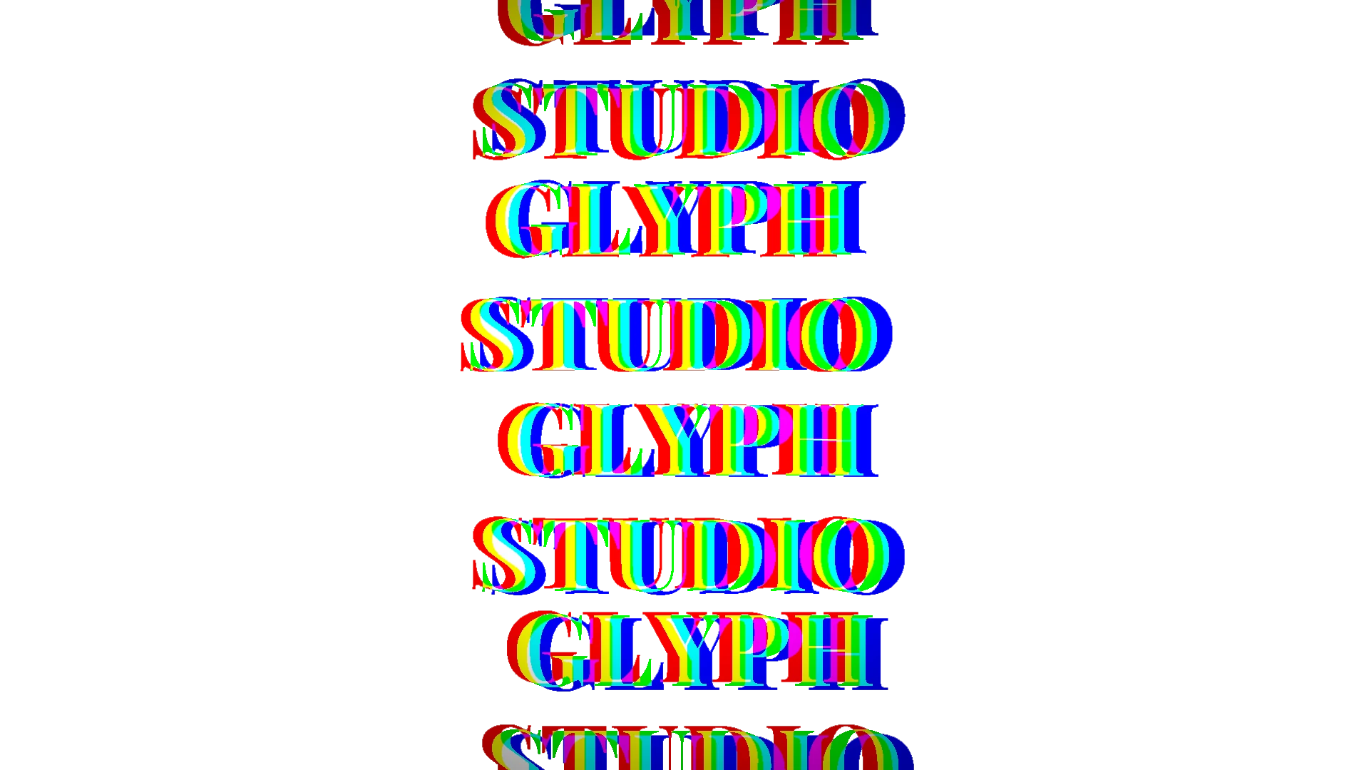 3D type rendered by Glyph Studio with a transparent background